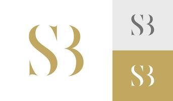 Letter SB initial monogram logo design vector