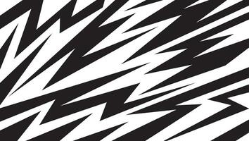 Abstract black and white background with spikes and zigzag line pattern vector