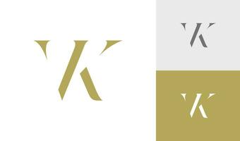 Letter VK initial monogram logo design vector