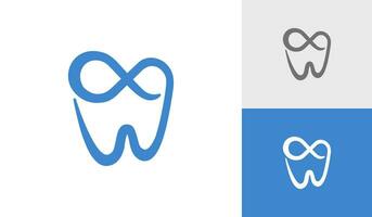 Dental logo with infinity symbol vector