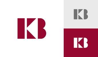 Letter KB initial monogram logo design vector