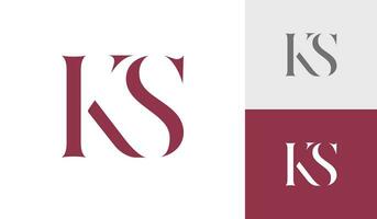 Letter KS initial monogram logo design vector