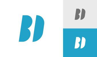 Letter BD initial monogram logo design vector