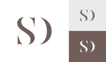 Letter SD initial monogram logo design vector