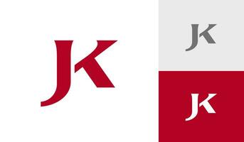 letra jk inicial monograma logo diseño vector