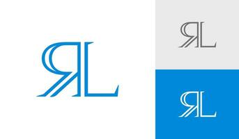 Letter RL monogram logo design vector