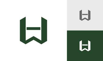 Letter HW initial monogram logo design vector