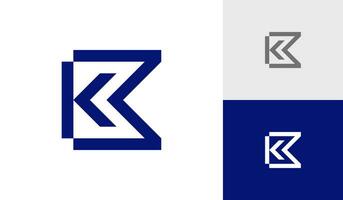 Letter KB or BK monogram logo design vector