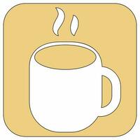 Tea mug icon for decoration and design. photo