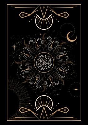 Magical Celestial Interstellar Frame Illustration