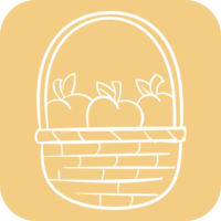 Apples basket icon for decoration and design. png