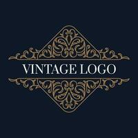 Vintage luxury ornamental logo with floral ornament. - Vector. vector