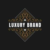 Luxury victorian calligraphic emblem heraldic logo template with decorative ornamental frame. - Vector. vector