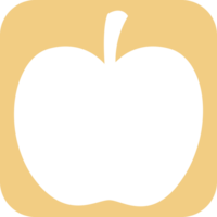 Pomme icône pour décoration et conception. png