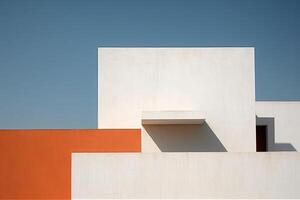 Embrace minimalism and simplicity, using clean lines and sparse elements to convey a sense of calm and clarity in the abstract composition. photo