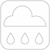 nube y lluvia icono para decoración y diseño. foto