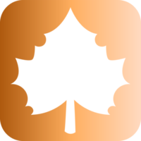 Tree leaf icon for decoration and design. png
