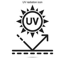 uv radiación icono, vector ilustración.