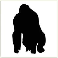 Gorilla silhouette icon illustration template for many purpose Vector. vector