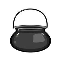 trick halloween bucket cartoon vector illustration