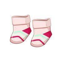 wear toddler socks cartoon vector illustration