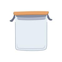 kitchen glass container cartoon vector illustration