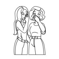 female whispering woman vector