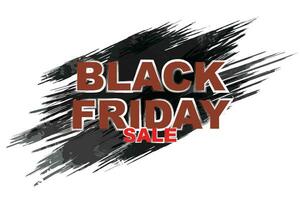 Black friday background with brush style. vector