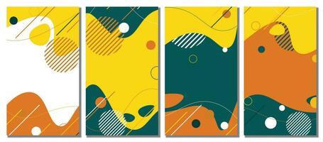 Abstract modern template set background. vector