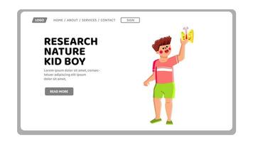 girl research nature kid boy vector