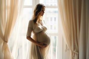 Beautiful pregnant woman photo