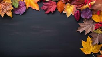 Dark autumn background photo