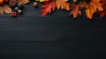 Dark autumn background photo