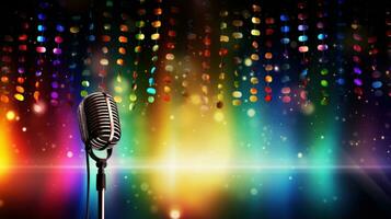 Music karaoke party vivid background photo