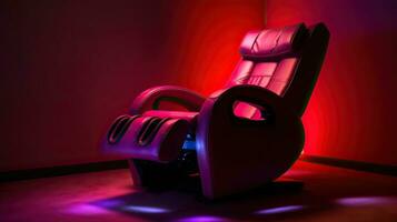An electric massage chair. Generative Ai photo