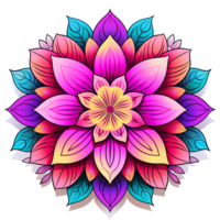 adulto mandala colorazione pagine disegno, ai generato png