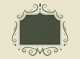 Design element, vintage old frame for text with an ornament. vector