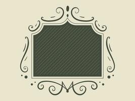 Design element, vintage old frame for text with an ornament. vector