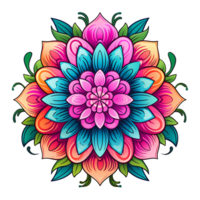 Adult mandala coloring pages design, Ai Generated png