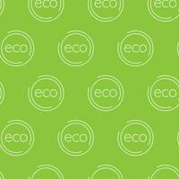 Vector seamless pattern with eco label, eco friendly natural product concept.