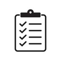 Clipboard and checklist icon. Project management, questionnaire line icon. To do list vector icon for web site and app design.