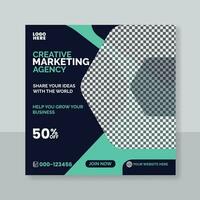 Digital business marketing banner for social media post template vector