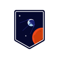 Space badge elements png