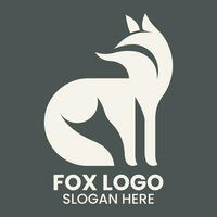 Minimalist fox logo vector