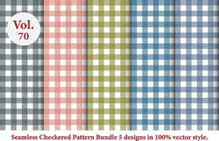 checkered Buffalo Plaid pattern vector, which is tartan,Gingham pattern,Tartan fabric texture in retro style, colored vector