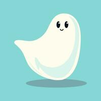 Cute Ghost character style, and flat design. Vector Illustrations for Halloween Day.