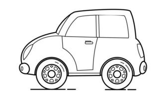 Daily Car Outline Design for Drawing Book vector