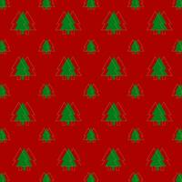 Seamless pattern of Christmas background in red and green vector