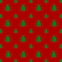 Seamless pattern of Christmas background in red and green vector