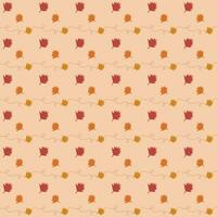 Autumn and maple leafs orange background vector For background, paper wrap, design